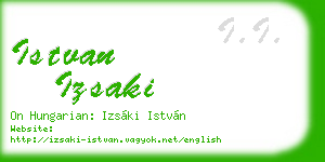 istvan izsaki business card