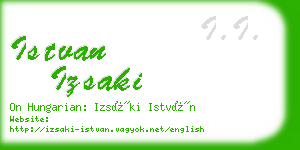 istvan izsaki business card